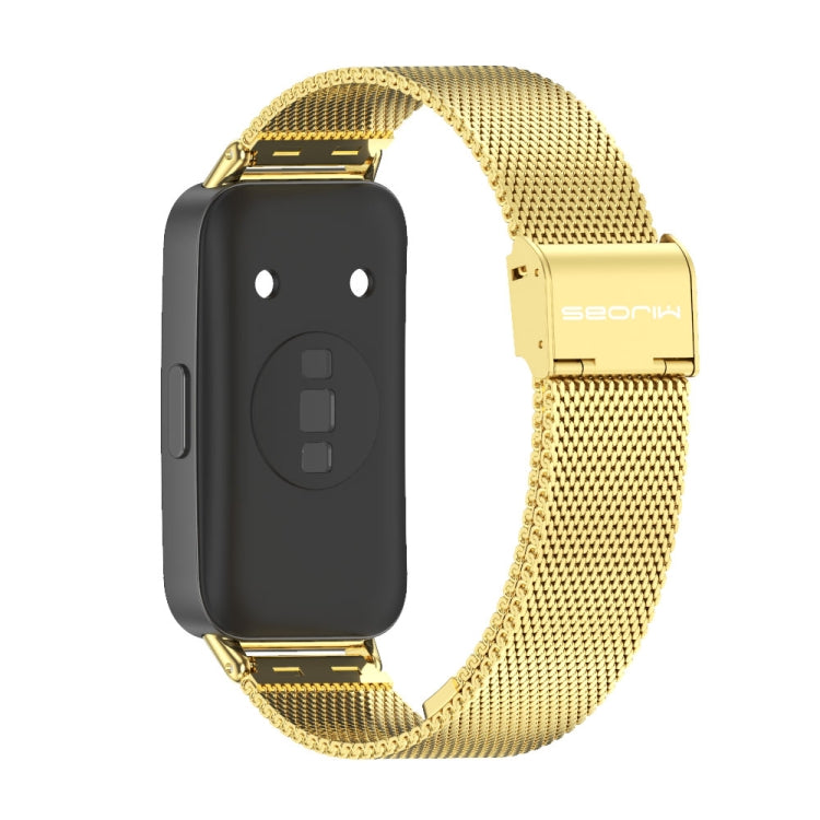 For Huawei Band 8 / 9 / 10 Mijobs Milan Buckle Stainless Steel Watch Band(Gold) - free shipping - PMC TechLife - Order now!