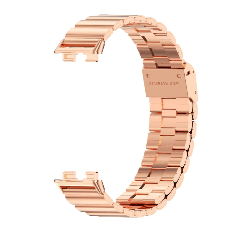 For Huawei Band 8 / 9 / 10 Mijobs Bamboo Buckle Stainless Steel Watch Band(Rose Gold) - free shipping - PMC TechLife - Order now!
