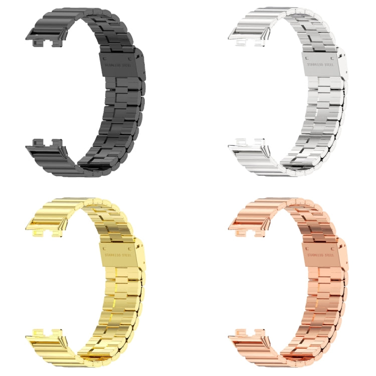 For Huawei Band 8 / 9 / 10 Mijobs Bamboo Buckle Stainless Steel Watch Band(Rose Gold) - free shipping - PMC TechLife - Order now!