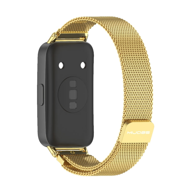 For Huawei Band 8 / 9 / 10 Mijobs Milan Magnetic Stainless Steel Watch Band(Gold) - free shipping - PMC TechLife - Order now!