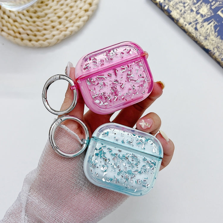For AirPods Pro Silver Foil Epoxy Bluetooth Earphone Protective Case(Red) - For AirPods Pro by PMC Jewellery | Online Shopping South Africa | PMC Jewellery | Buy Now Pay Later Mobicred