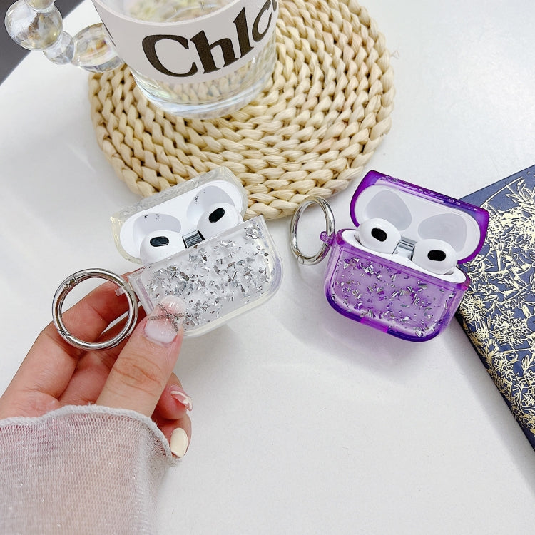 For AirPods Pro Silver Foil Epoxy Bluetooth Earphone Protective Case(Red) - For AirPods Pro by PMC Jewellery | Online Shopping South Africa | PMC Jewellery | Buy Now Pay Later Mobicred