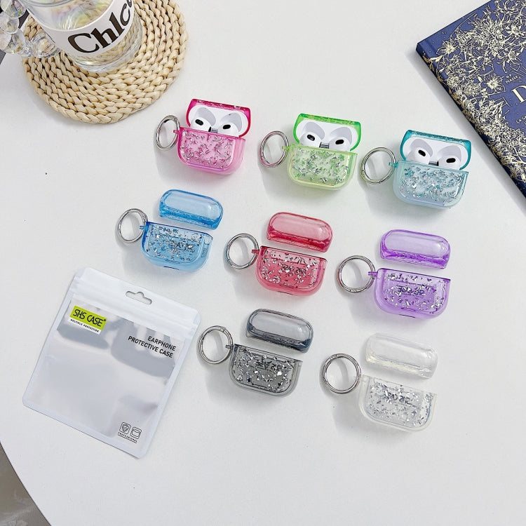 For AirPods Pro Silver Foil Epoxy Bluetooth Earphone Protective Case(Pink) - For AirPods Pro by PMC Jewellery | Online Shopping South Africa | PMC Jewellery | Buy Now Pay Later Mobicred