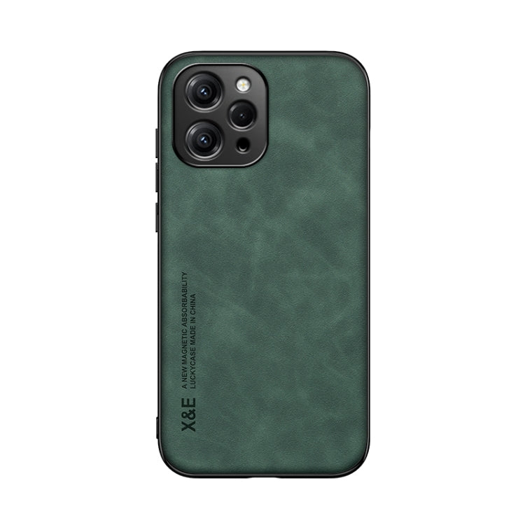 For Xiaomi Redmi 12 4G Skin Feel Magnetic Leather Back Phone Case(Green) - Xiaomi Cases by PMC TechLife | Online Shopping South Africa | PMC TechLife | Buy Now Pay Later Mobicred