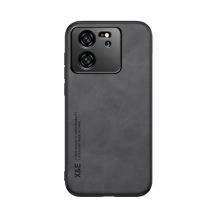 For Xiaomi Redmi K60 Ultra Skin Feel Magnetic Leather Back Phone Case(Dark Grey) - Redmi K60 Ultra Cases by PMC TechLife | Online Shopping South Africa | PMC TechLife | Buy Now Pay Later Mobicred