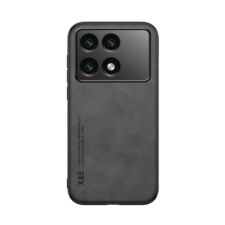 For Xiaomi Redmi K70 Skin Feel Magnetic Leather Back Phone Case(Dark Grey) - free shipping - PMC TechLife - Order now!