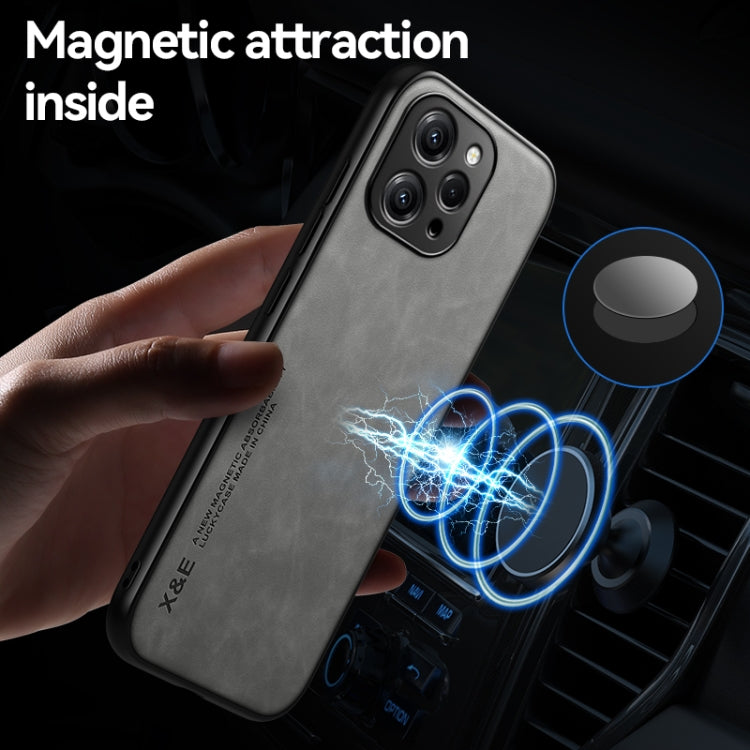 For Xiaomi 14 Skin Feel Magnetic Leather Back Phone Case(Light Grey) - free shipping - PMC TechLife - Order now!