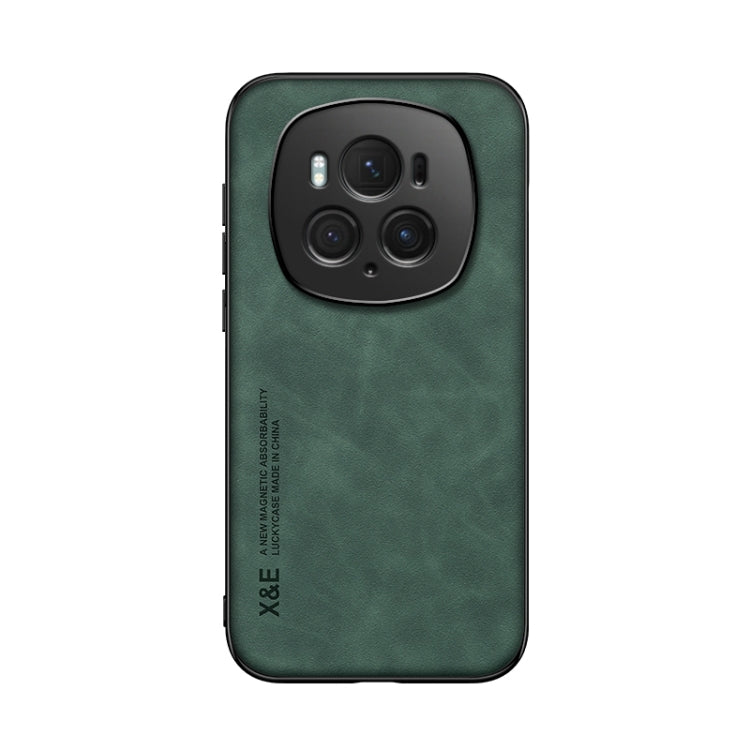 For Honor Magic6 Pro Skin Feel Magnetic Leather Back Phone Case(Green) - Honor Cases by PMC TechLife | Online Shopping South Africa | PMC TechLife