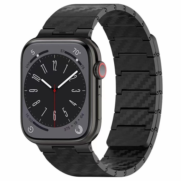 For Apple Watch SE 2023 40mm Carbon Fiber Magnetic Loop Watch Band(Black) - Watch Bands by PMC TechLife | Online Shopping South Africa | PMC TechLife