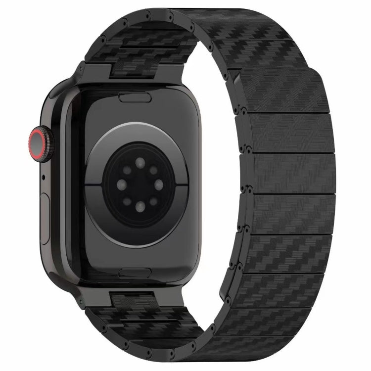 For Apple Watch SE 2023 40mm Carbon Fiber Magnetic Loop Watch Band(Black) - Watch Bands by PMC TechLife | Online Shopping South Africa | PMC TechLife