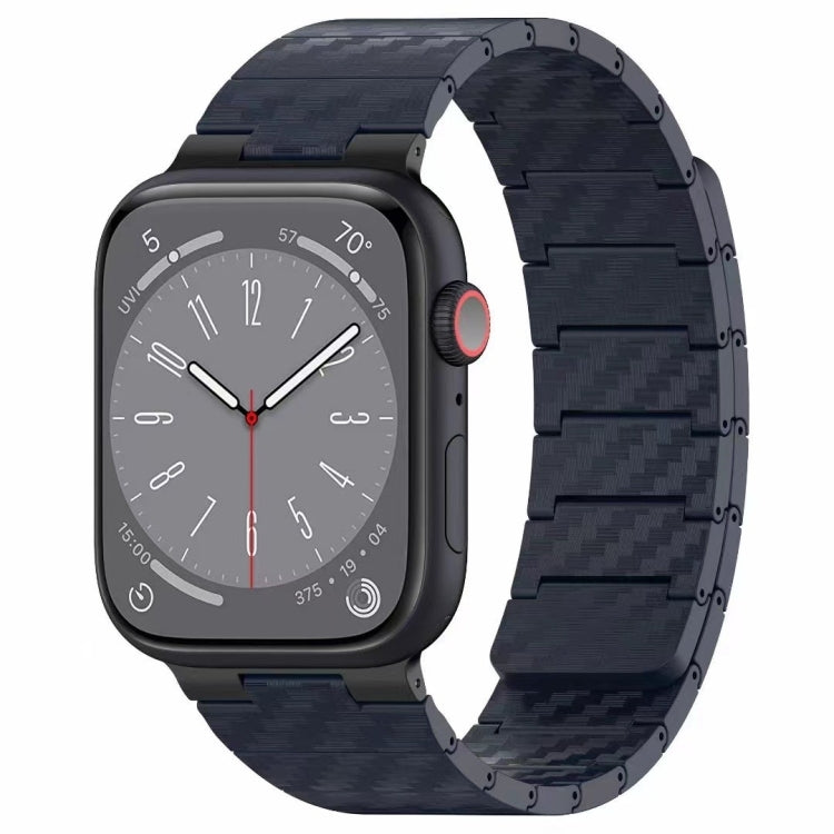 For Apple Watch SE 2023 44mm Carbon Fiber Magnetic Loop Watch Band(Midnight Blue) - free shipping - PMC TechLife - Order now!