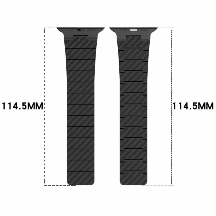 For Apple Watch Series 9 41mm Carbon Fiber Magnetic Loop Watch Band(Official Green) - Watch Bands by PMC TechLife | Online Shopping South Africa | PMC TechLife