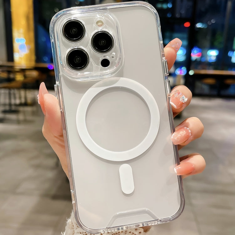 For iPhone 16 Space MagSafe Acrylic Hybrid TPU Phone Case(Transparent) - iPhone 16 Cases by PMC TechLife | Online Shopping South Africa | PMC TechLife | Buy Now Pay Later Mobicred
