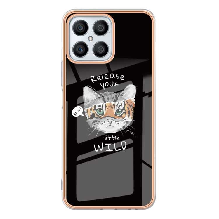 For Honor X8 4G Electroplating Marble Dual-side IMD Phone Case(Natural Growth) - Honor Cases by PMC TechLife | Online Shopping South Africa | PMC TechLife | Buy Now Pay Later Mobicred