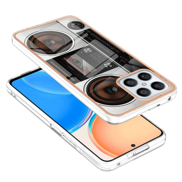 For Honor X8 4G Electroplating Marble Dual-side IMD Phone Case(Retro Radio) - free shipping - PMC TechLife - Order now!
