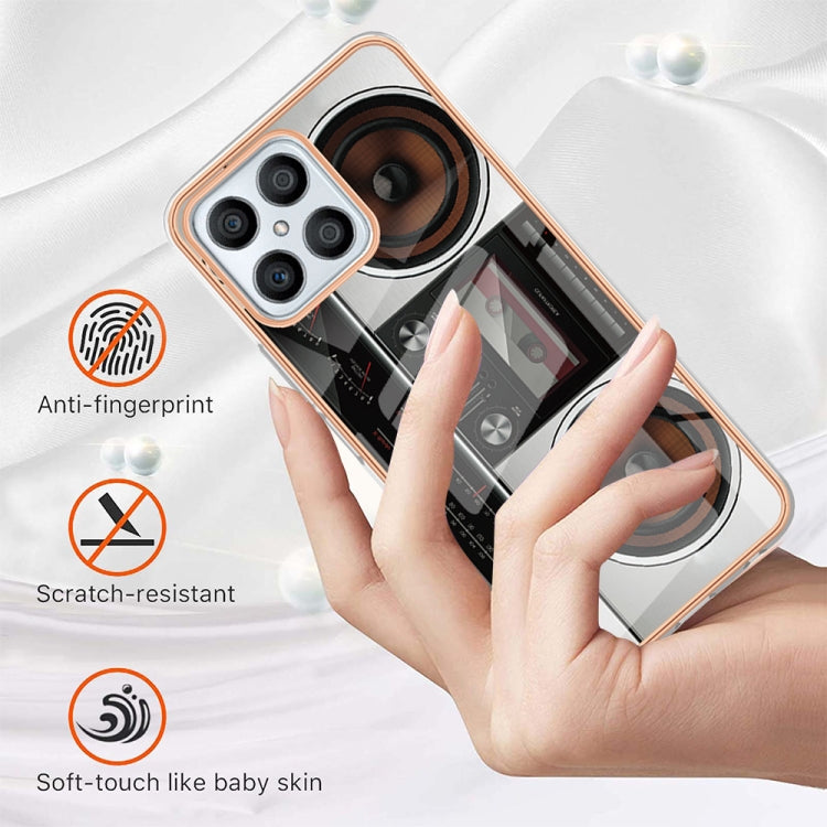 For Honor X8 4G Electroplating Marble Dual-side IMD Phone Case(Retro Radio) - free shipping - PMC TechLife - Order now!