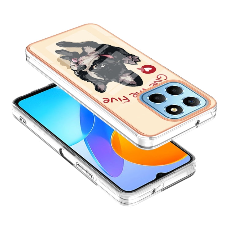 For Honor X8 5G / X6 4G Electroplating Marble Dual-side IMD Phone Case(Lucky Dog) - Honor Cases by PMC TechLife | Online Shopping South Africa | PMC TechLife | Buy Now Pay Later Mobicred