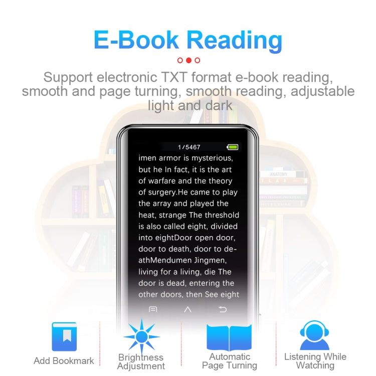 JNN M13 1.8 Inch LCD Screen Touch HiFi MP3 Player, Memory:32GB(With Bluetooth) - free shipping - PMC TechLife - Order now!