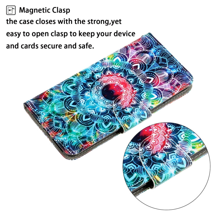 For iPhone 16 Pro 3D Colored Drawing Flip Leather Phone Case(Mandala) - iPhone 16 Pro Cases by PMC TechLife | Online Shopping South Africa | PMC TechLife | Buy Now Pay Later Mobicred