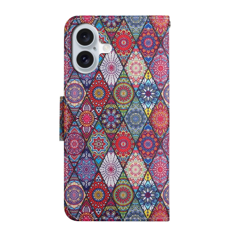 For iPhone 16 3D Colored Drawing Flip Leather Phone Case(Kaleidoscope) - iPhone 16 Cases by PMC TechLife | Online Shopping South Africa | PMC TechLife | Buy Now Pay Later Mobicred
