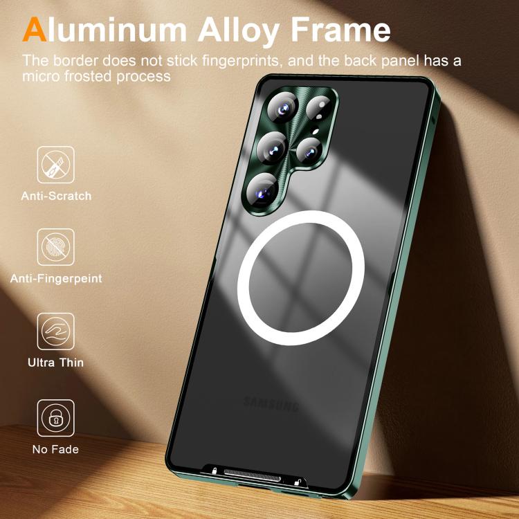 For Samsung Galaxy S25 Ultra 5G MagSafe Magnetic Frosted Metal Phone Case(Blue) - Galaxy S25 Ultra 5G Cases by PMC Jewellery | Online Shopping South Africa | PMC Jewellery | Buy Now Pay Later Mobicred