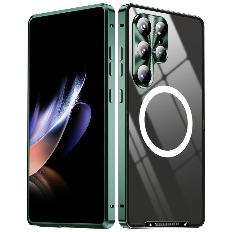 For Samsung Galaxy S25 Ultra 5G MagSafe Magnetic Frosted Metal Phone Case(Green) - Galaxy S25 Ultra 5G Cases by PMC Jewellery | Online Shopping South Africa | PMC Jewellery | Buy Now Pay Later Mobicred