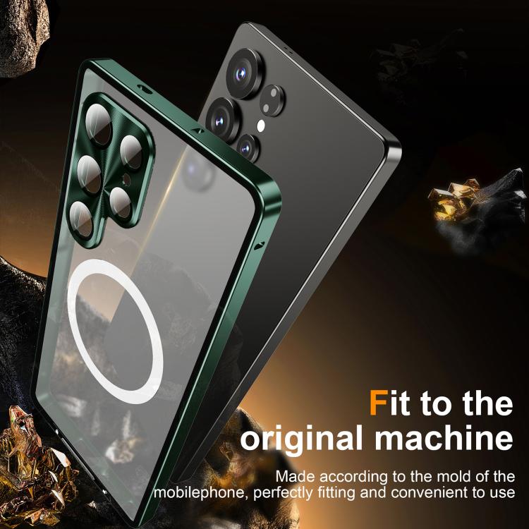 For Samsung Galaxy S25 Ultra 5G MagSafe Magnetic Frosted Metal Phone Case(Green) - Galaxy S25 Ultra 5G Cases by PMC Jewellery | Online Shopping South Africa | PMC Jewellery | Buy Now Pay Later Mobicred