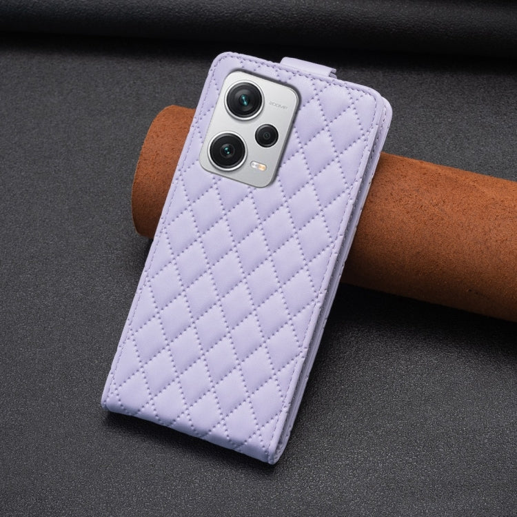 For Redmi Note 12 Pro+ Global Diamond Lattice Vertical Flip Leather Phone Case(Purple) - free shipping - PMC TechLife - Order now!