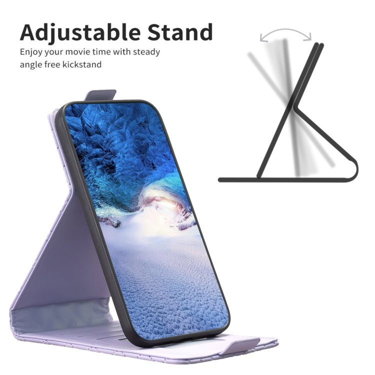 For Xiaomi Redmi Note 13 4G Global Diamond Lattice Vertical Flip Leather Phone Case(Purple) - Note 13 Cases by PMC TechLife | Online Shopping South Africa | PMC TechLife | Buy Now Pay Later Mobicred