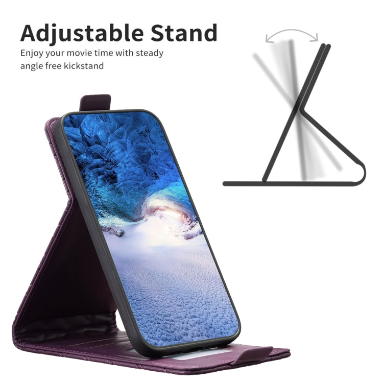 For Xiaomi Redmi Note 13 Pro 4G Global Diamond Lattice Vertical Flip Leather Phone Case(Dark Purple) - Note 13 Pro Cases by PMC TechLife | Online Shopping South Africa | PMC TechLife | Buy Now Pay Later Mobicred