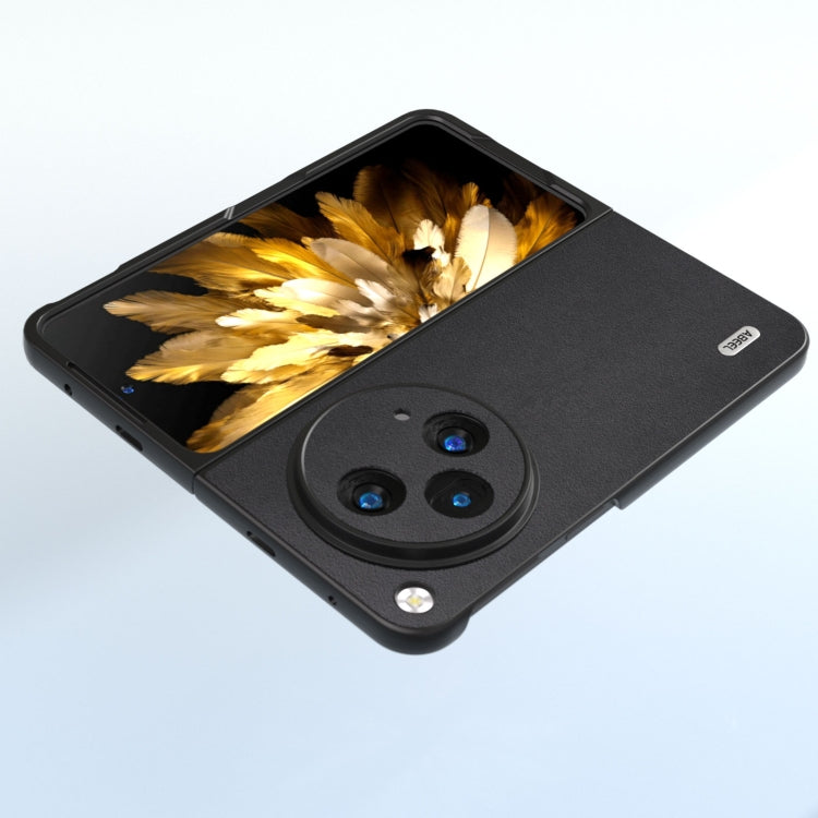 For OPPO Find N3 / OnePlus Open ABEEL Genuine Leather Xiaoya Series Phone Case(Black) - Find N3 Cases by PMC TechLife | Online Shopping South Africa | PMC TechLife | Buy Now Pay Later Mobicred