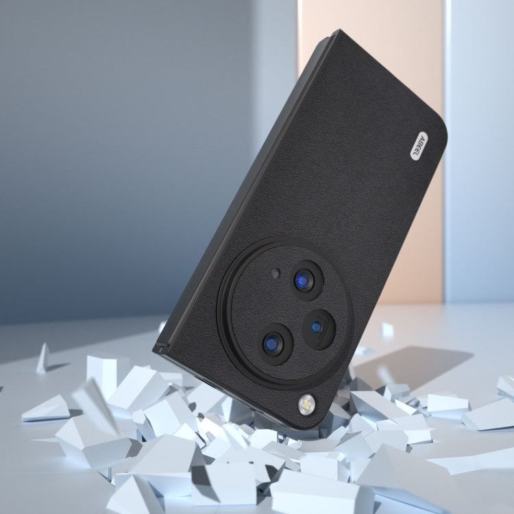 For OPPO Find N3 / OnePlus Open ABEEL Genuine Leather Xiaoya Series Phone Case(Black) - Find N3 Cases by PMC TechLife | Online Shopping South Africa | PMC TechLife | Buy Now Pay Later Mobicred