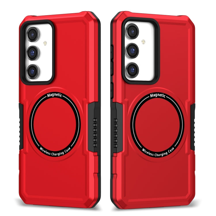 For Samsung Galaxy S23 FE MagSafe Shockproof Armor Phone Case(Red) - Galaxy S23 5G Cases by PMC TechLife | Online Shopping South Africa | PMC TechLife