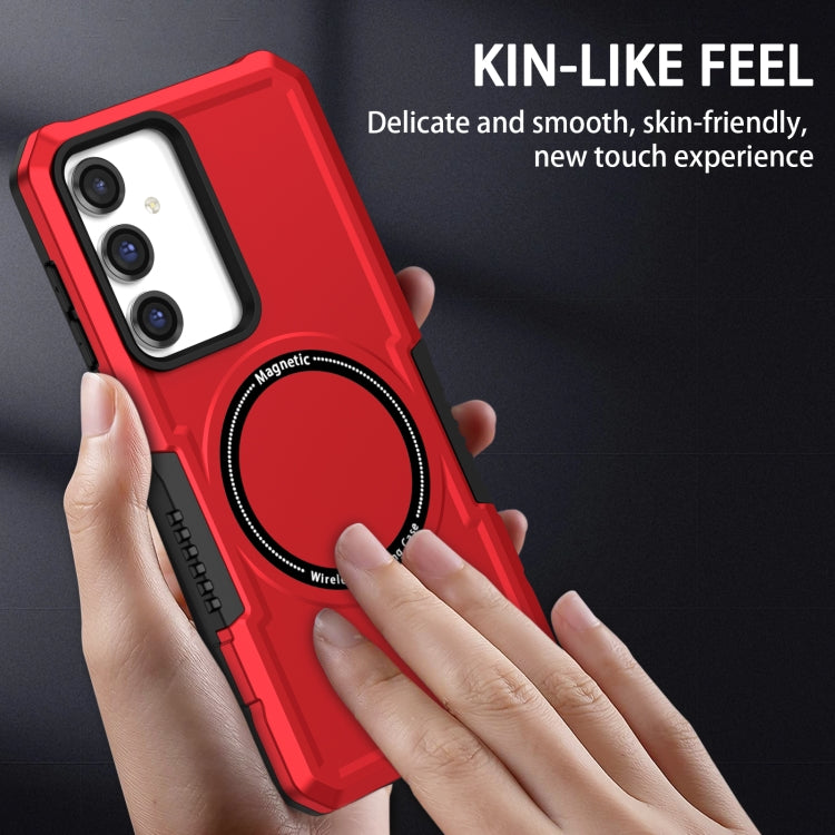 For Samsung Galaxy S23 FE MagSafe Shockproof Armor Phone Case(Red) - Galaxy S23 5G Cases by PMC TechLife | Online Shopping South Africa | PMC TechLife