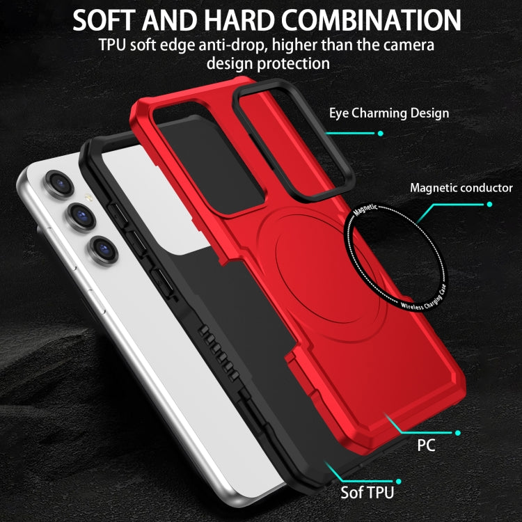 For Samsung Galaxy S23 FE MagSafe Shockproof Armor Phone Case(Red) - Galaxy S23 5G Cases by PMC TechLife | Online Shopping South Africa | PMC TechLife