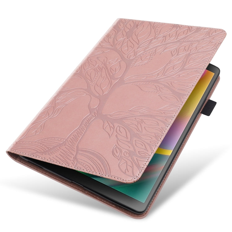 For Amazon Fire Max 11 Life Tree Series Horizontal Flip Leather Tablet Case(Rose Gold) - Amazon by PMC TechLife | Online Shopping South Africa | PMC TechLife | Buy Now Pay Later Mobicred