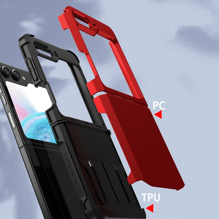 For Samsung Galaxy Z Flip5 SGP Armor 2 in 1 Color Contrast TPU Hybrid PC Phone Case(Red) - Galaxy Z Flip5 Cases by PMC TechLife | Online Shopping South Africa | PMC TechLife | Buy Now Pay Later Mobicred