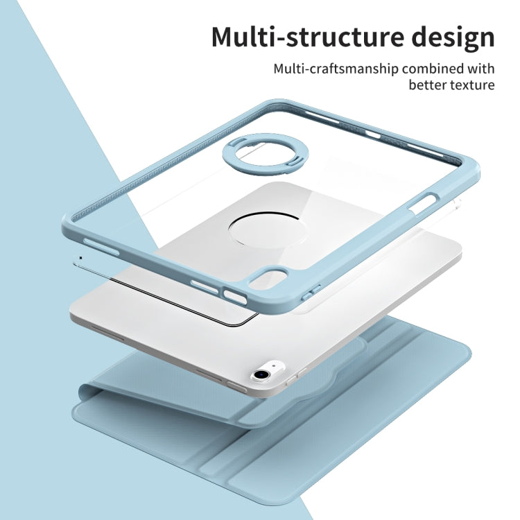 For iPad Air 13 2024 Acrylic 360 Rotation Detachable Leather Tablet Case(Ice Blue) - iPad Air 13 2024 Cases by PMC TechLife | Online Shopping South Africa | PMC TechLife | Buy Now Pay Later Mobicred