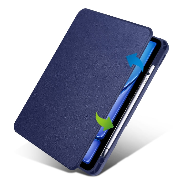For iPad Air 13 2025 / 2024 Acrylic 360 Rotation Detachable Leather Tablet Case(Dark Blue) - iPad Air 13 2025 / 2024 Cases by PMC TechLife | Online Shopping South Africa | PMC TechLife | Buy Now Pay Later Mobicred