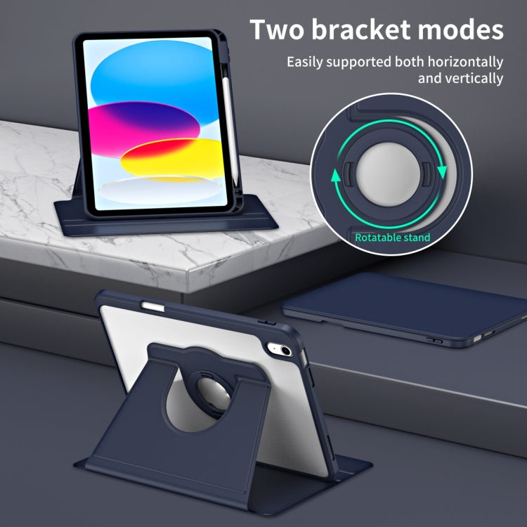 For iPad Air 13 2025 / 2024 Acrylic 360 Rotation Detachable Leather Tablet Case(Dark Blue) - iPad Air 13 2025 / 2024 Cases by PMC TechLife | Online Shopping South Africa | PMC TechLife | Buy Now Pay Later Mobicred