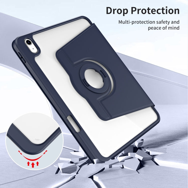 For iPad Air 13 2025 / 2024 Acrylic 360 Rotation Detachable Leather Tablet Case(Dark Blue) - iPad Air 13 2025 / 2024 Cases by PMC TechLife | Online Shopping South Africa | PMC TechLife | Buy Now Pay Later Mobicred