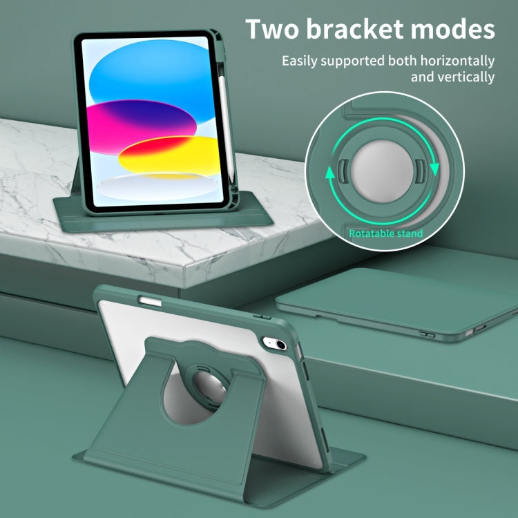 For iPad Air 13 2025 / 2024 Acrylic 360 Rotation Detachable Leather Tablet Case(Deep Green) - iPad Air 13 2025 / 2024 Cases by PMC TechLife | Online Shopping South Africa | PMC TechLife | Buy Now Pay Later Mobicred