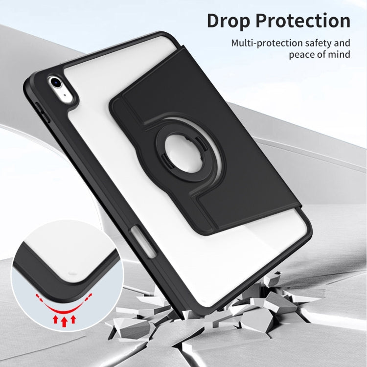 For iPad Air 11 2025 / 2024 Acrylic 360 Rotation Detachable Leather Tablet Case(Black) - iPad Air 11 2025 / 2024 Cases by PMC TechLife | Online Shopping South Africa | PMC TechLife | Buy Now Pay Later Mobicred
