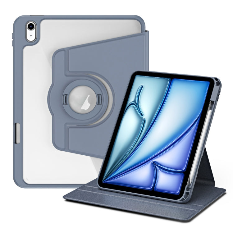 For iPad Air 11 2024 Acrylic 360 Rotation Detachable Leather Tablet Case(Lavender Purple) - iPad Air 11 2024 Cases by PMC TechLife | Online Shopping South Africa | PMC TechLife | Buy Now Pay Later Mobicred