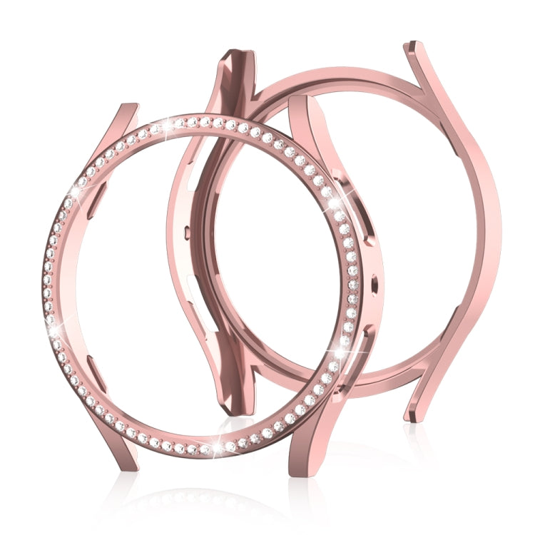 For Samsung Galaxy Watch 6 40mm Diamond Hollow PC Watch Protective Case(Pink) - Watch Cases by PMC TechLife | Online Shopping South Africa | PMC TechLife | Buy Now Pay Later Mobicred