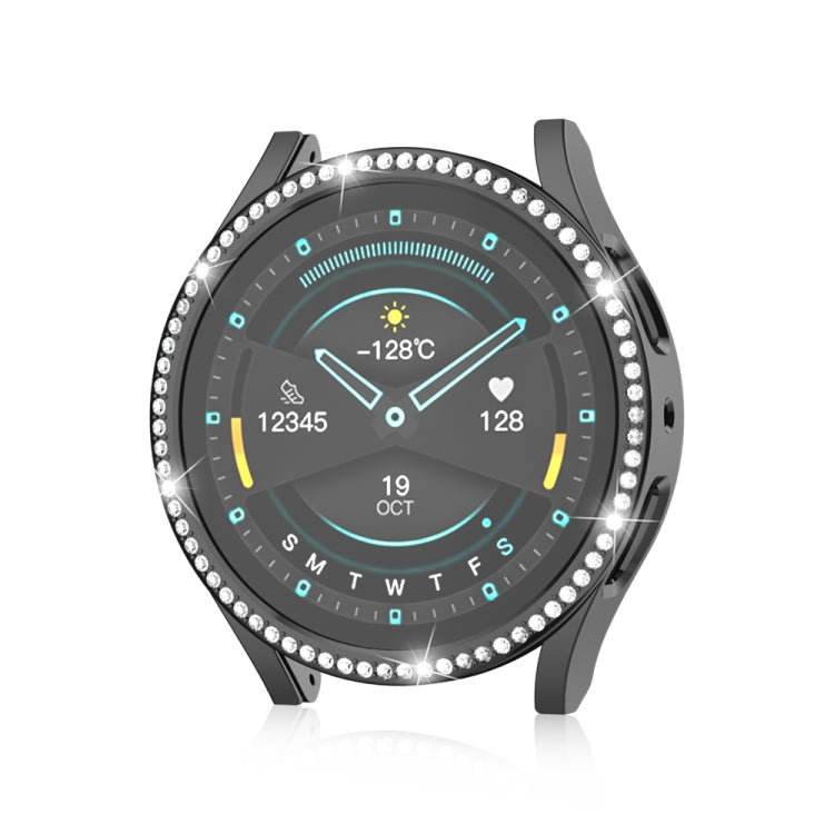 For Samsung Galaxy Watch 6 40mm Diamond Hollow PC Watch Protective Case(Black) - Watch Cases by PMC TechLife | Online Shopping South Africa | PMC TechLife