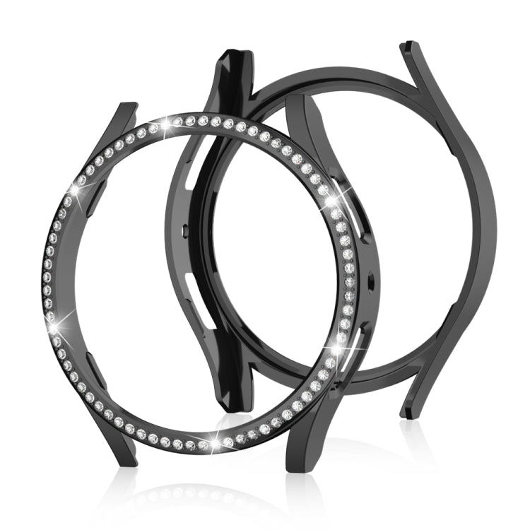 For Samsung Galaxy Watch 6 40mm Diamond Hollow PC Watch Protective Case(Black) - Watch Cases by PMC TechLife | Online Shopping South Africa | PMC TechLife