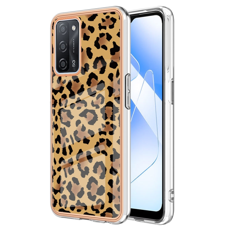 For OPPO A55 5G / A53s 5G / A54 4G Electroplating Marble Dual-side IMD Phone Case(Leopard Print) - free shipping - PMC TechLife - Order now!