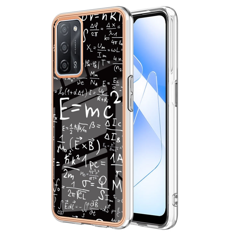 For OPPO A55 5G / A53s 5G / A54 4G Electroplating Marble Dual-side IMD Phone Case(Equation) - OPPO Cases by PMC TechLife | Online Shopping South Africa | PMC TechLife | Buy Now Pay Later Mobicred