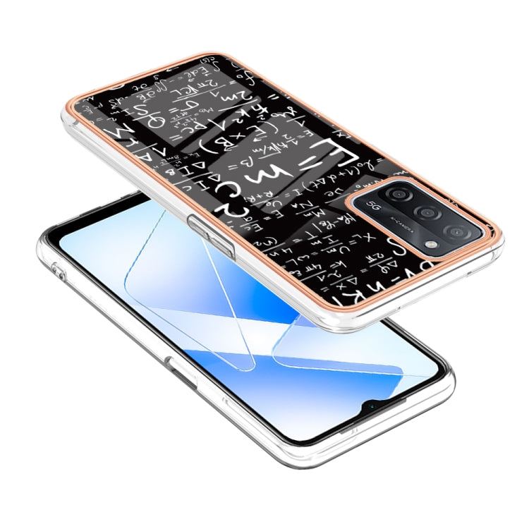 For OPPO A55 5G / A53s 5G / A54 4G Electroplating Marble Dual-side IMD Phone Case(Equation) - OPPO Cases by PMC TechLife | Online Shopping South Africa | PMC TechLife | Buy Now Pay Later Mobicred